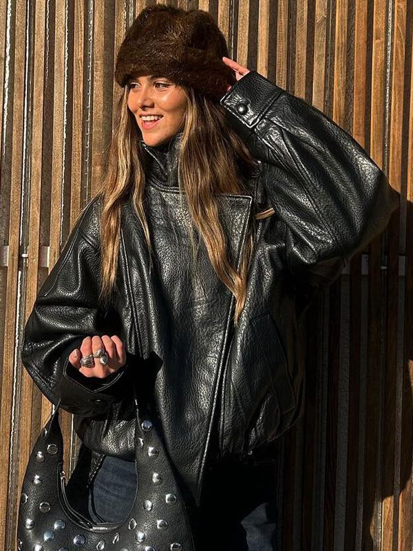 💥2026 HOT SALE⚡50K+ SOLD!⚡Cool Faux Leather Biker Jacket