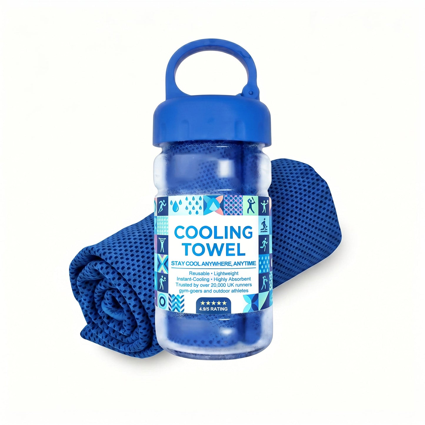 🔥Summer Hot Sale - BUY 1 GET 1 FREE(Each only ￡3.49)!!⚡50K+ SOLD!❄️Cold Sweat Towel You Can Use Anywhere, Anytime! Reusable Soft Absorbent Cooling Portable1