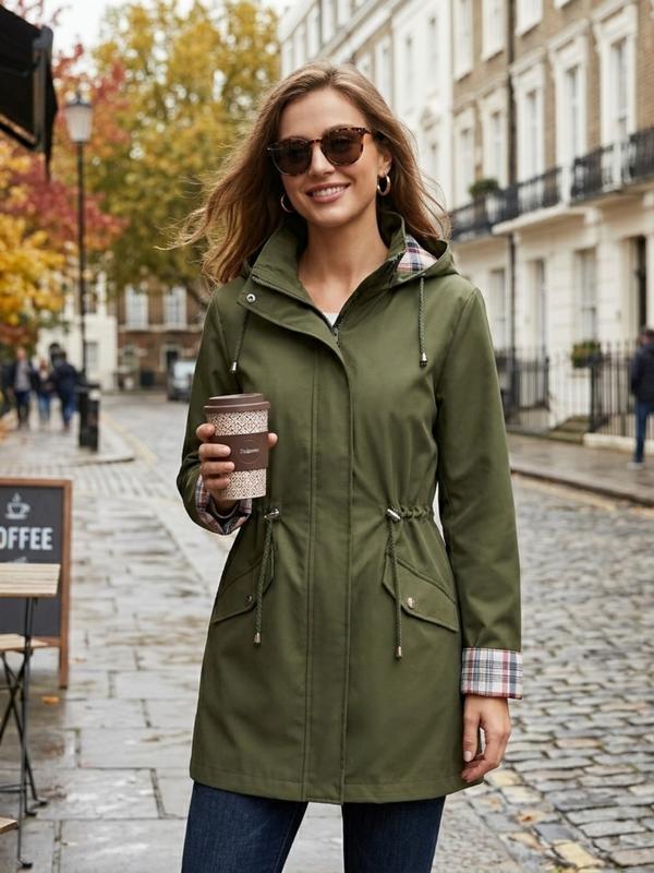 🔥This Week's Special Price:£25.99!!🧥💦Womens Chic. Lightweight. Waterproof Jacket🍃-Unleash Style and Durability in Any Storm!2