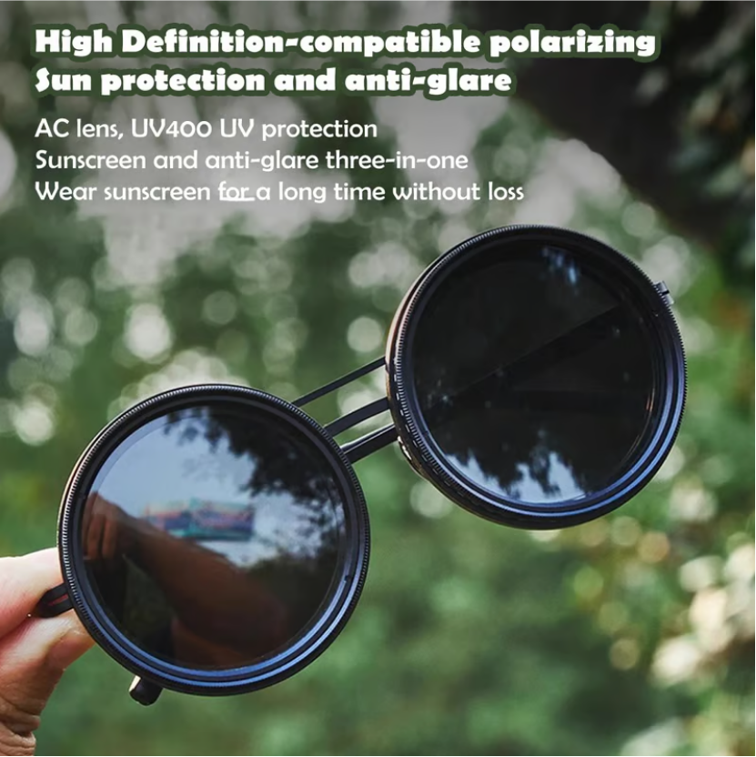 🔥2025 Hot Sale 49% OFF🔥Adjustable Tint Polarized Round Sunglasses