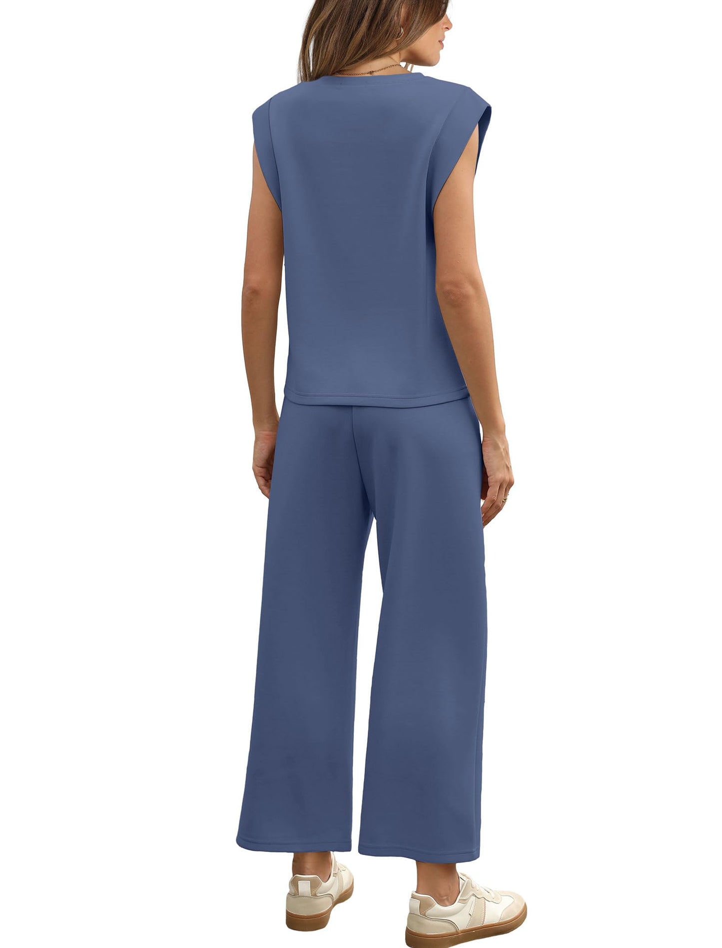 💕 Hot Sale 50% OFF🔥2025 New Women's  Cap Sleeve Top & Wide-Leg Pants 2-Piece Set
