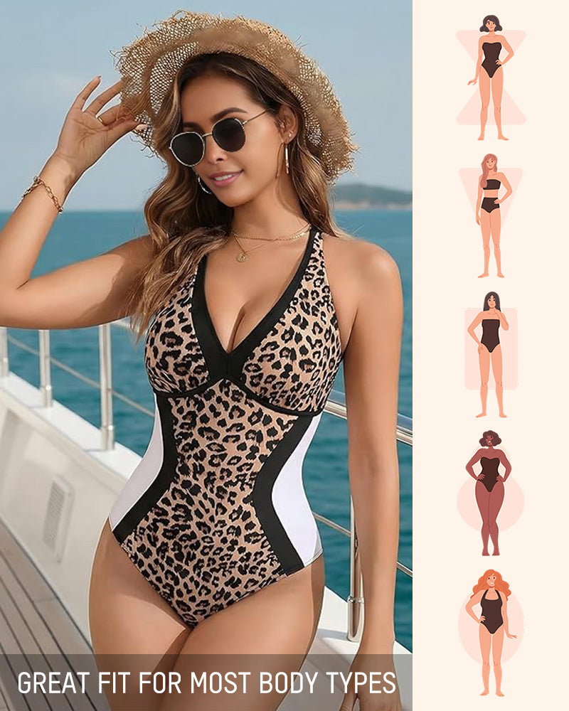 👙2026 NEW TYPE 50% OFF🔥Color Block Tummy Control One-Piece Swimsuit