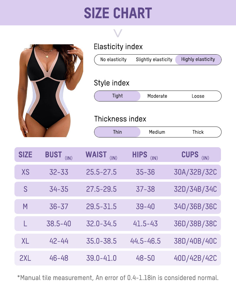 👙2026 NEW TYPE 50% OFF🔥Color Block Tummy Control One-Piece Swimsuit