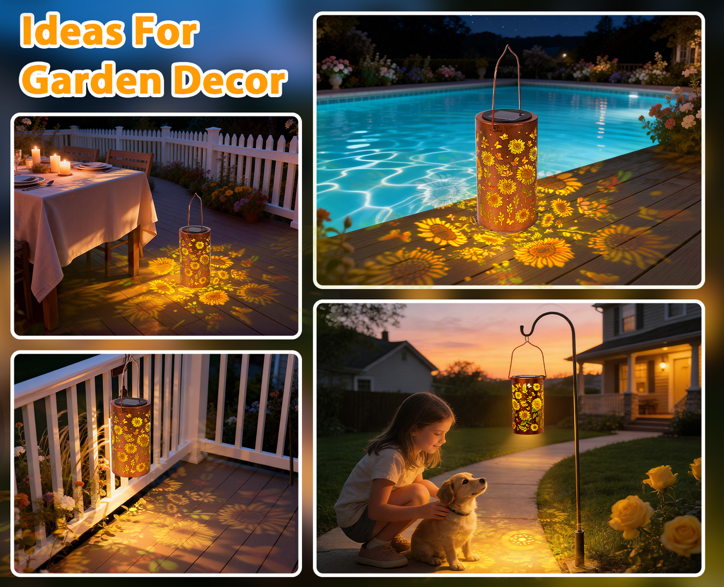 🔥HOT SALE 49% OFF-🌞Colorful Sunflower Glow Solar Garden Lantern