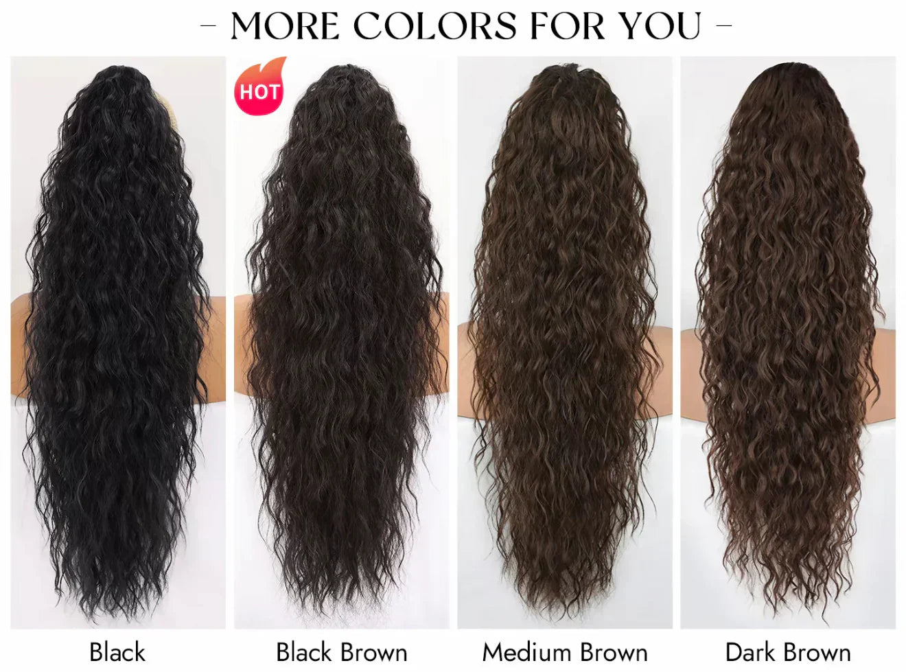 🫧🫧LAST DAY PROMOTION - 49%OFF🫧Curly Wavy Frizzy Hair Extension with Ponytail