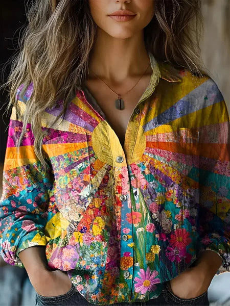 💖2025 NEW TYPE SALE 49% OFF💖Stylish Printed Button - Down Shirts for Women