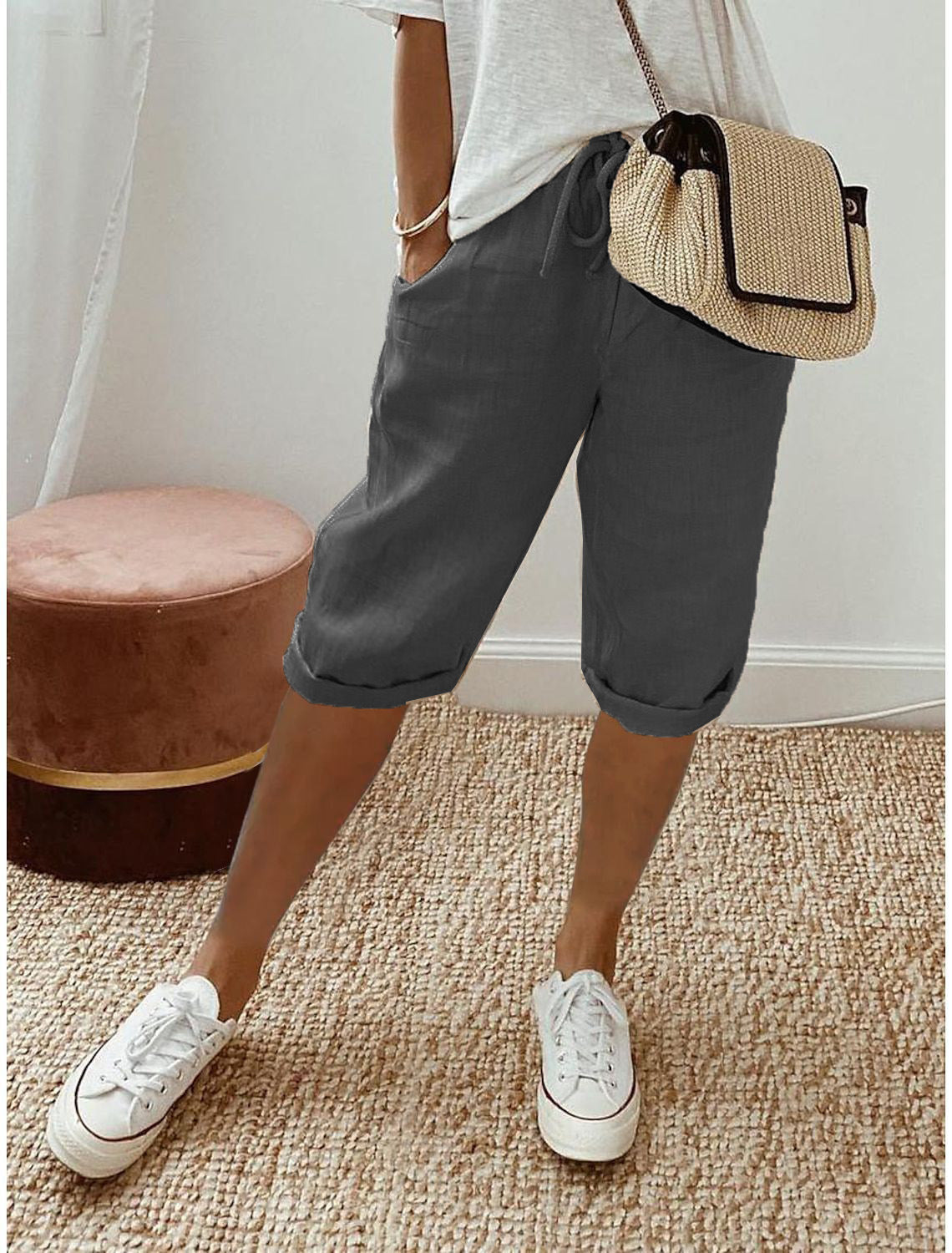 ⏳Time-Limited Special Price: ￡13.99!!⏰Women's Casual Cotton Linen Capris