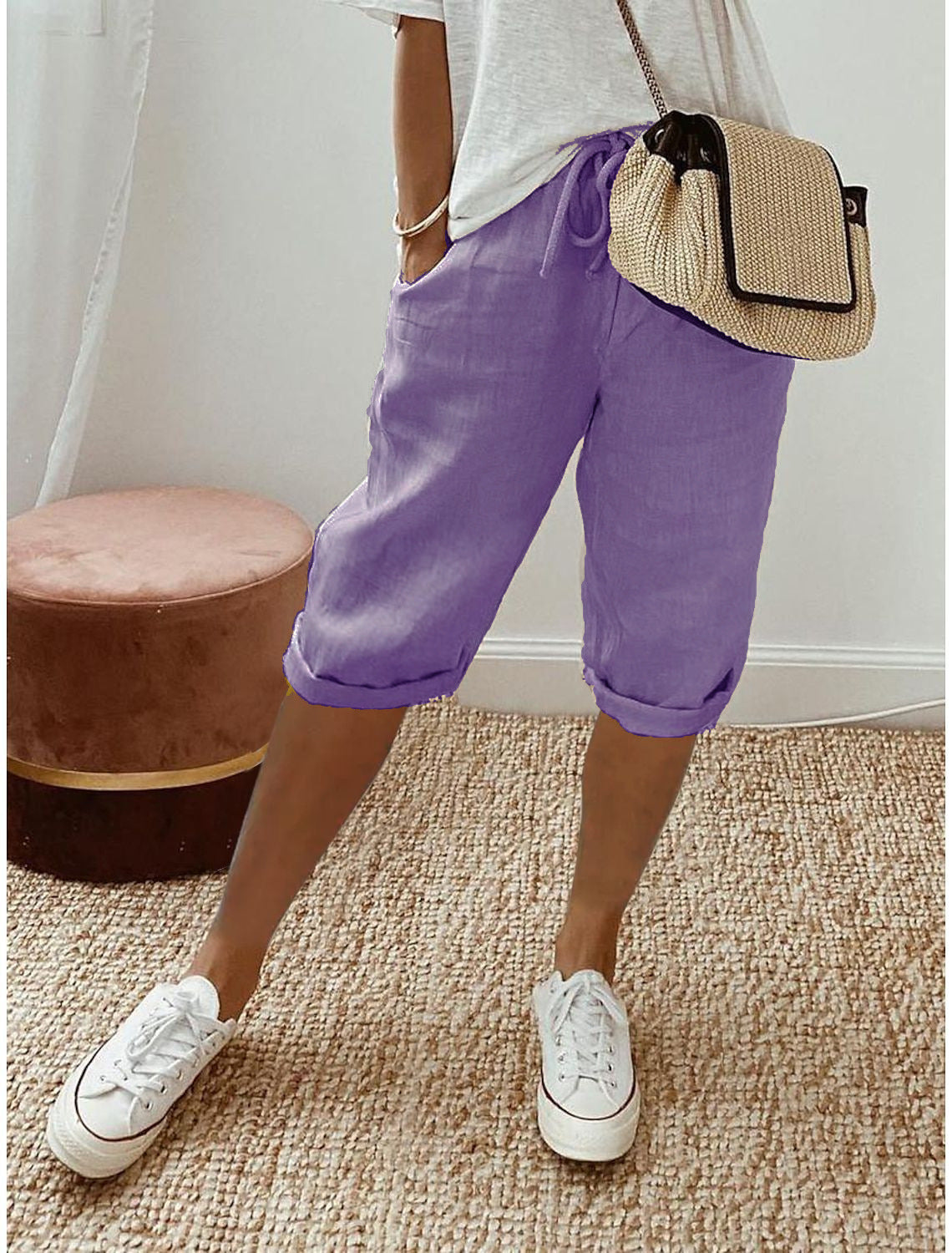 ⏳Time-Limited Special Price: ￡13.99!!⏰Women's Casual Cotton Linen Capris