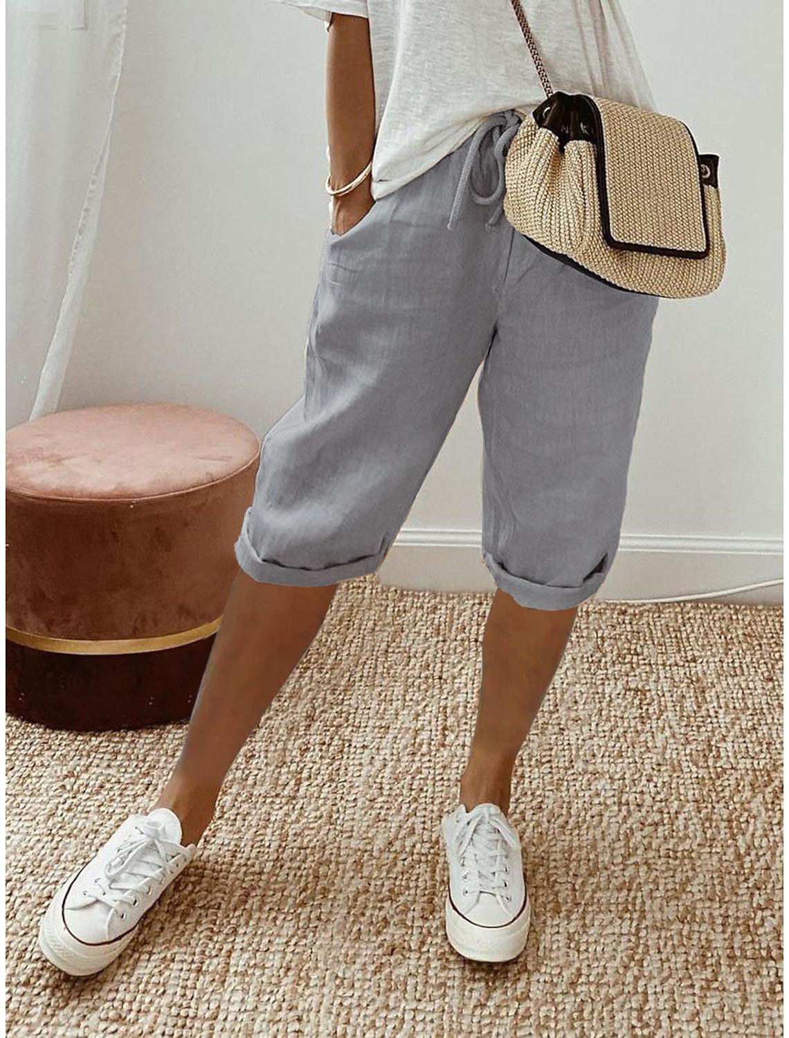 ⏳Time-Limited Special Price: ￡13.99!!⏰Women's Casual Cotton Linen Capris