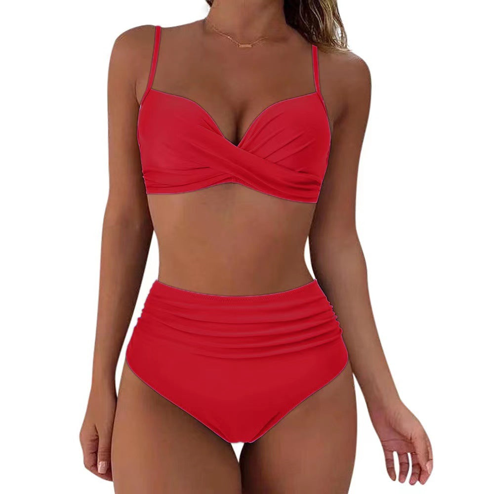 🔥Summer Sale 49% OFF💥👙Shapewear Ruched Sculpting Bikini Top and Bottom Set