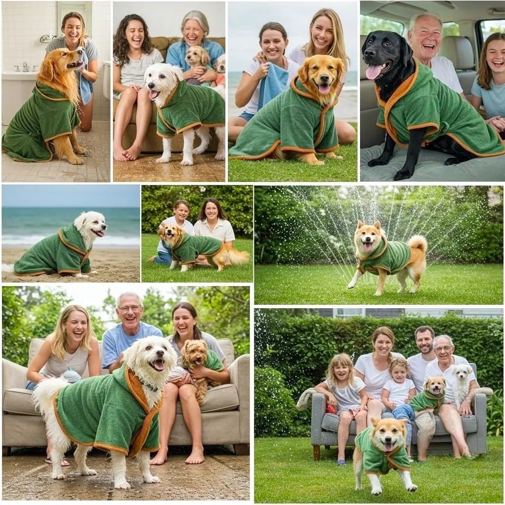 🐶🐾LAST DAY SALE 49% OFF💦 Super Absorbent Quick-drying Pet Dog Bathrobe