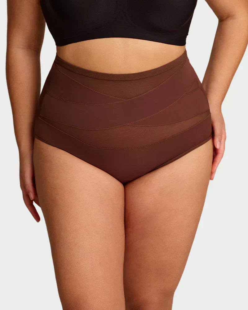 🌸Buy 1 Get 2 Free✨Plus-Size High-Waist Cross Tummy Control Panties