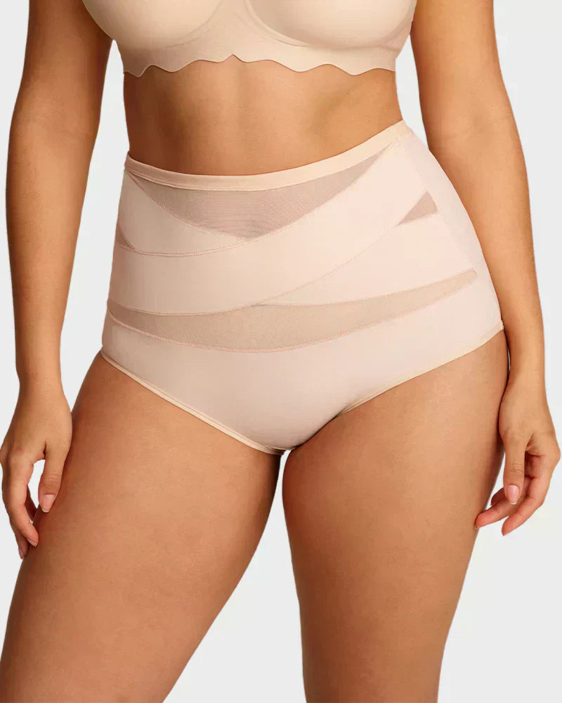 🌸Buy 1 Get 2 Free✨Plus-Size High-Waist Cross Tummy Control Panties
