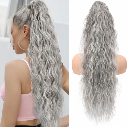 🫧🫧LAST DAY PROMOTION - 49%OFF🫧Curly Wavy Frizzy Hair Extension with Ponytail