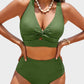 👙🌈2025 New Type ~50% OFF 👙Textured Knot-Front High-Waisted Bikini Set