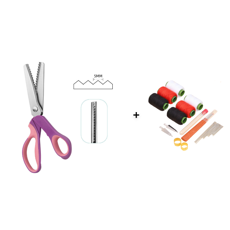 🥳2026 TOP PICK🥳 Pinking Shears Scissors – Stainless Steel, Ergonomic Cushioned Handles – Perfect for Sewing, Quilting & Scrapbooking! 🧵💨