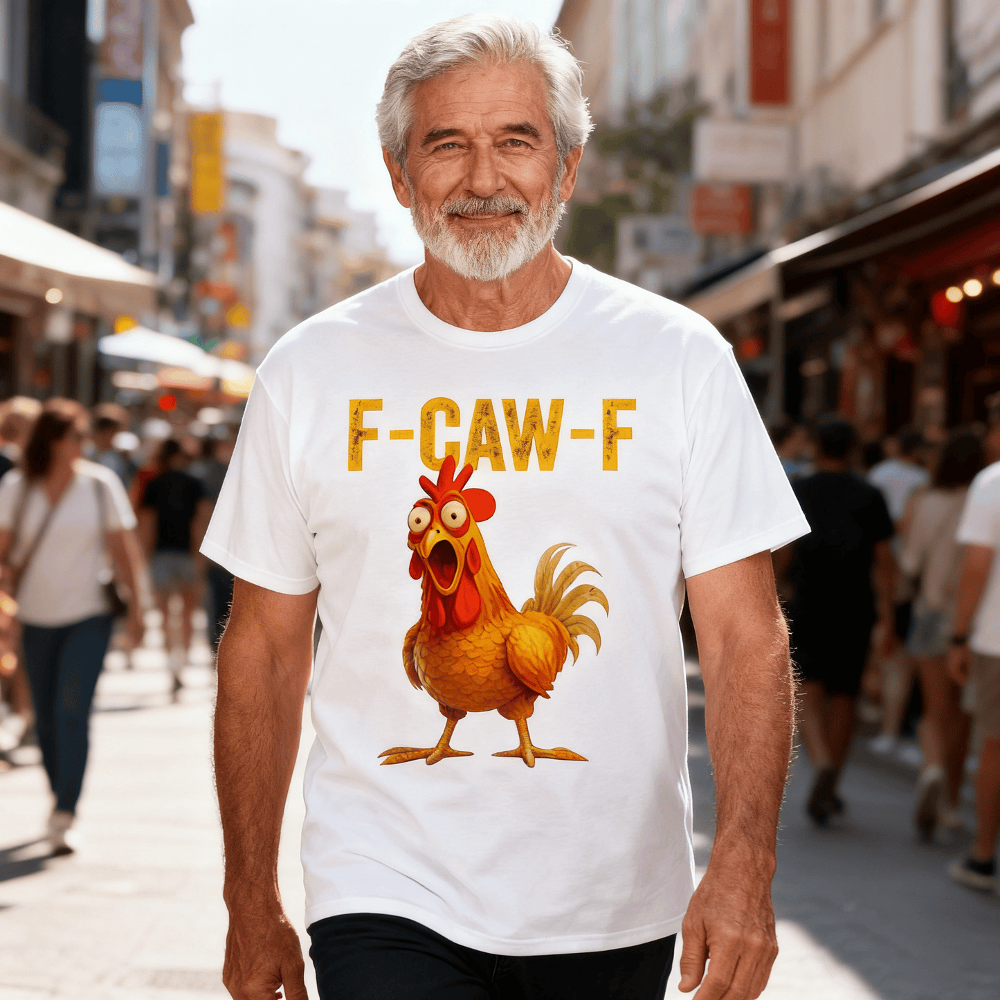 ✨Surprise Price: Only £10.99✨🔥Humorous Chicken Pattern T-Shirt😍F-Caw-F