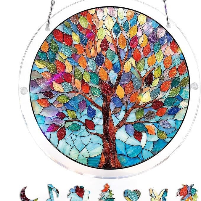 🔥LAST DAY SPECIAL PRICE: ONLY ￡10.99!! ☀️🛍️Acrylic Jigsaw Puzzle Suncatcher 80 Pieces
