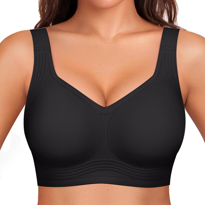 🏆LAST DAY SALE 50% OFF 🔥Women Jelly Bras Wirefree Full Coverage No Underwire Everyday Bras Comfortable Wireless Padded Tshirt Bra👍