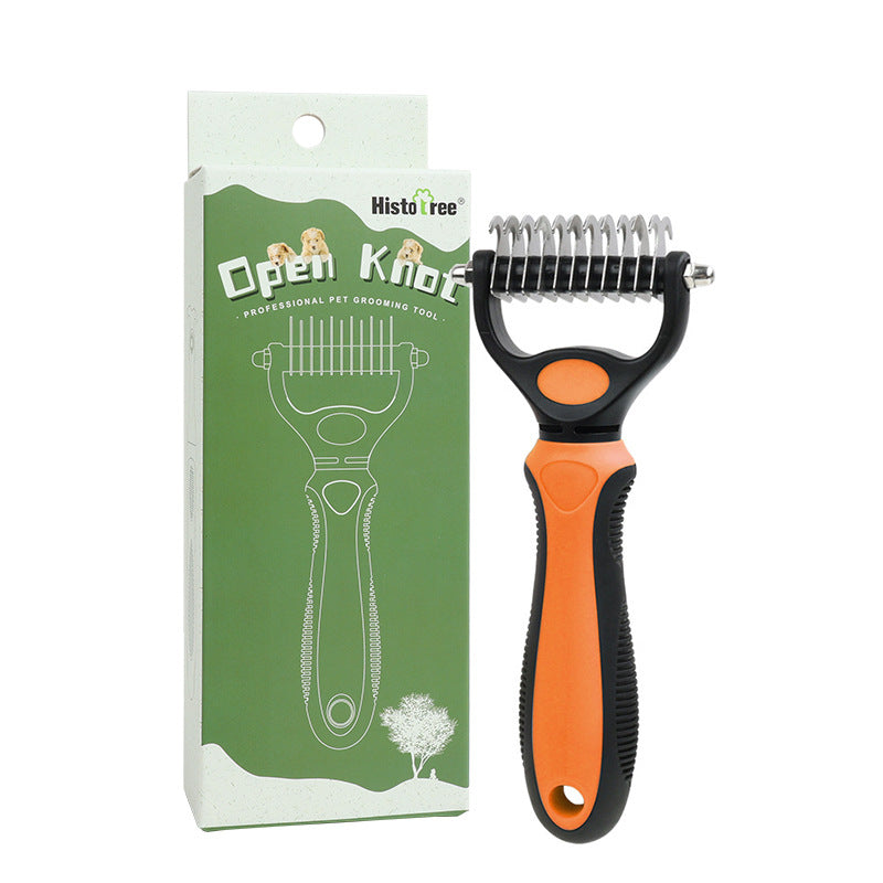 ⏳LAST DAY: Buy 2 Get 1 FREE! 🎉 #1 in UK Pet Grooming 2026 🏆Professional Double-Sided Deshedding Brush for Dogs & Cats – Reduces Shedding by 90%💪