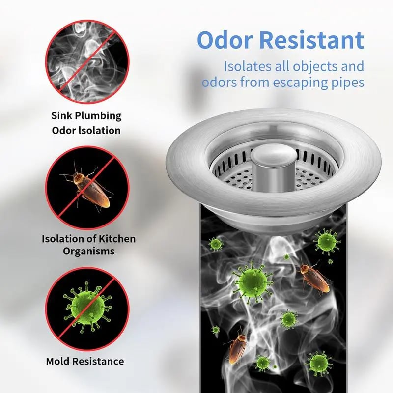🔥2025 Year Hot Sale🔥3 in 1 Kitchen Sink Drain Strainer Kitchen Gadgets