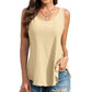 🎁Womens Tank Tops Sleeveless EyeletEmbroidery Scoop Neck Loose Fit Casual SummerFlowy