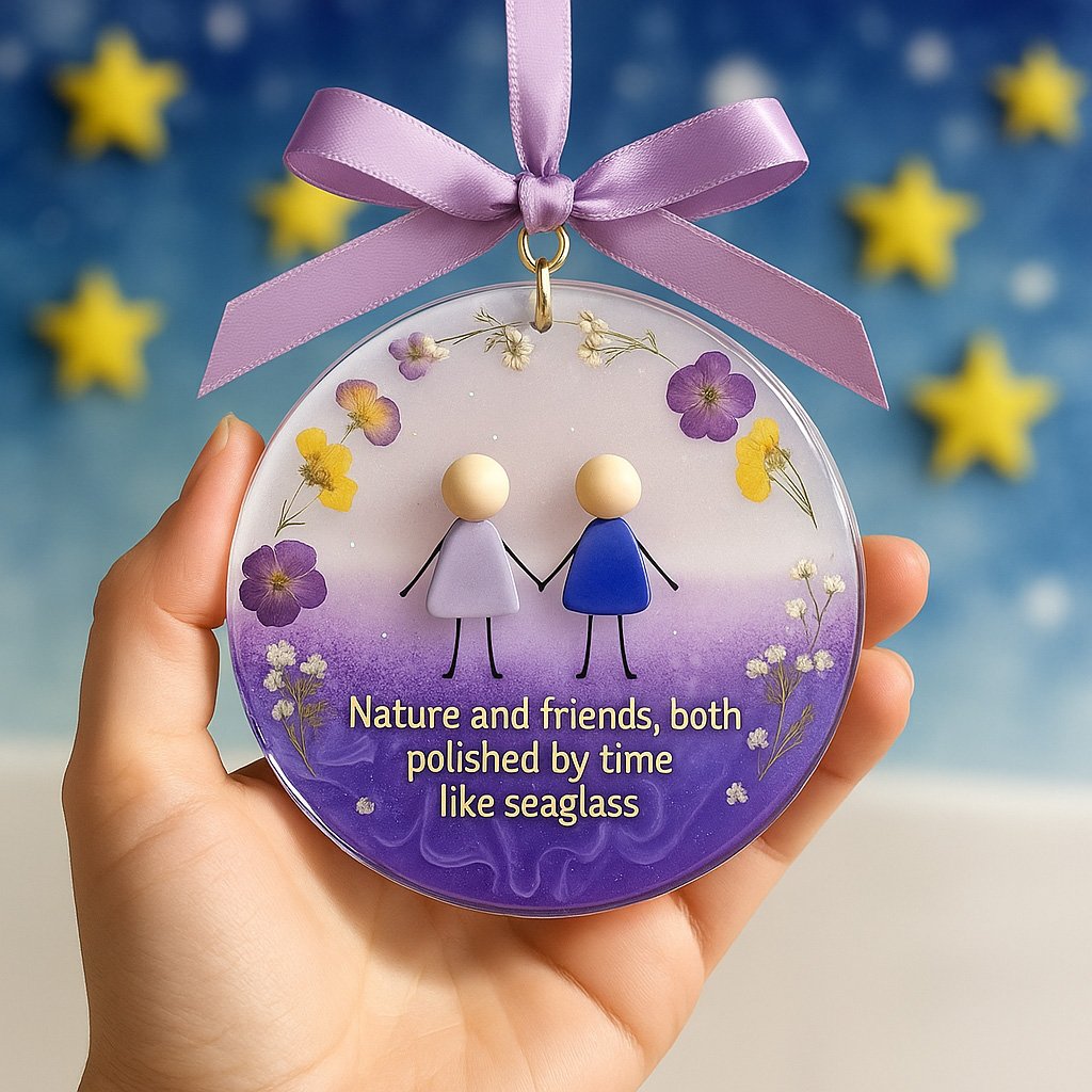 💜Timeless Bonds Sea Glass Christmas Ornament✨Shaped by Nature & Crafted by Hand🪻