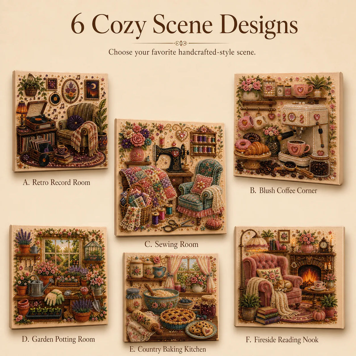 ✨70% OFF!!Ready for Christmas!🎅✨ Cozy Hobby Rooms 3D Diamond Painting Kit