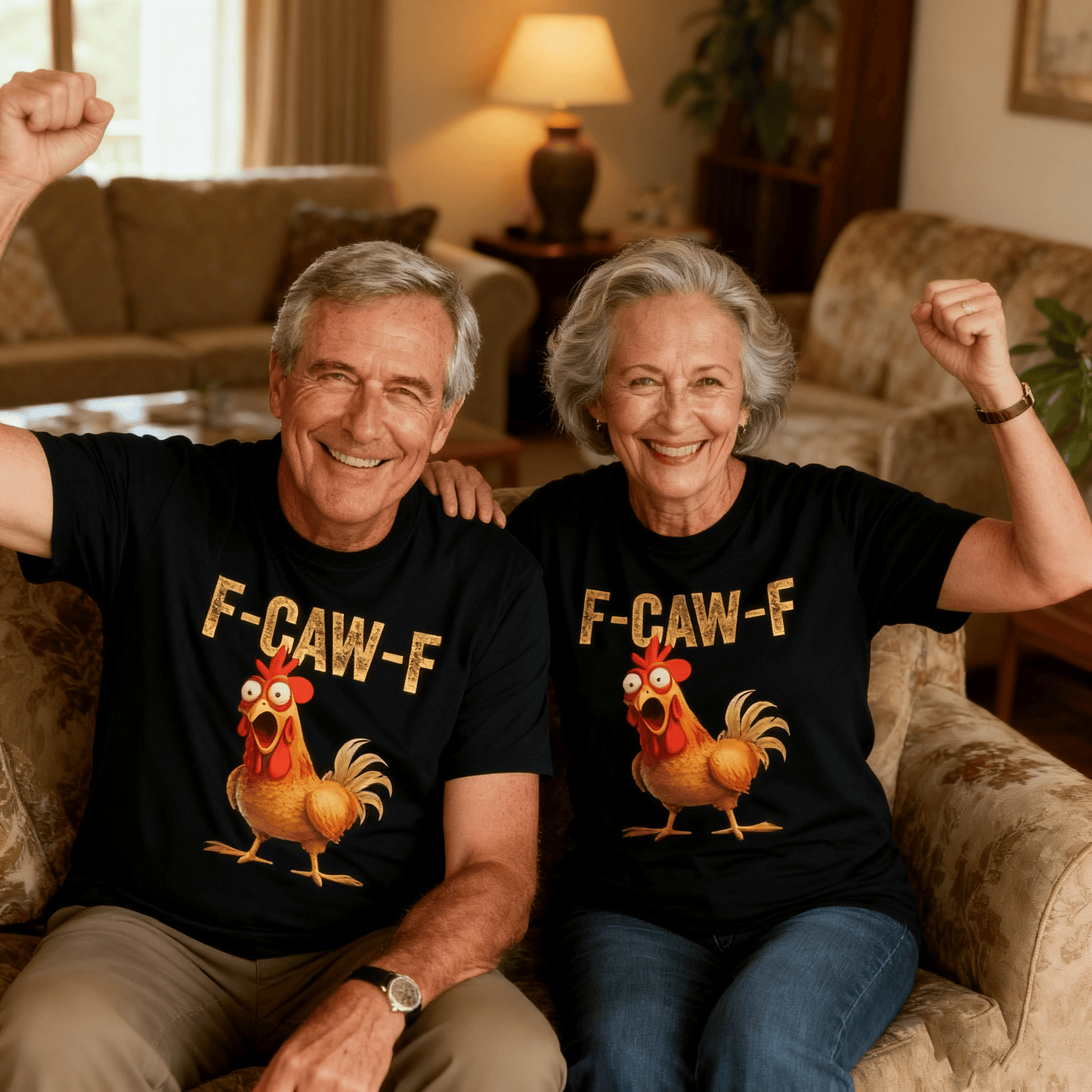 ✨Surprise Price: Only £10.99✨🔥Humorous Chicken Pattern T-Shirt😍F-Caw-F