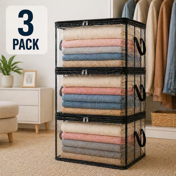 ⏳LAST DAY BUY 2 GET 1 FREE!!💕Transparent Storage Bag – Large, Dust & Moisture-Proof with Handle✨Ultimate All-in-One Organizer for Clothes, Toys, Books, Stuffed Animals & Absolutely Everything! 🧸📚👕🧦