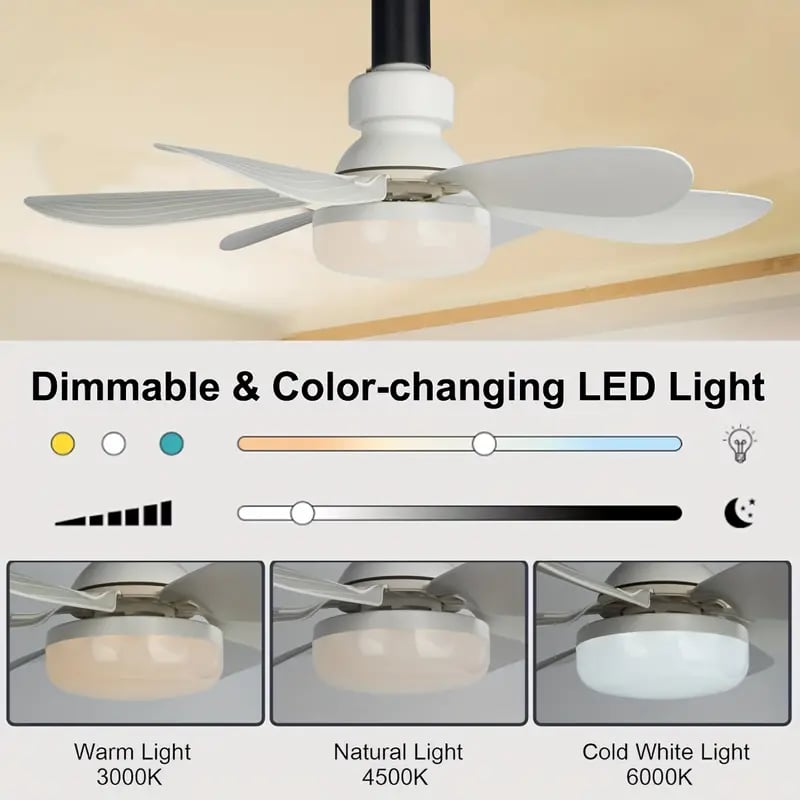 ⏳LAST DAY SALE 49% OFF🔥SmartBreez™ 40W LED Ceiling Fan Light – 20.5” Ultra-Quiet with Remote 🎯 | E27 + FREE B22 Adapter 🔌 | For Bedroom 😴, Kitchen 👩‍🍳 & Garage 🛠️ – UK Ready! 🇬🇧