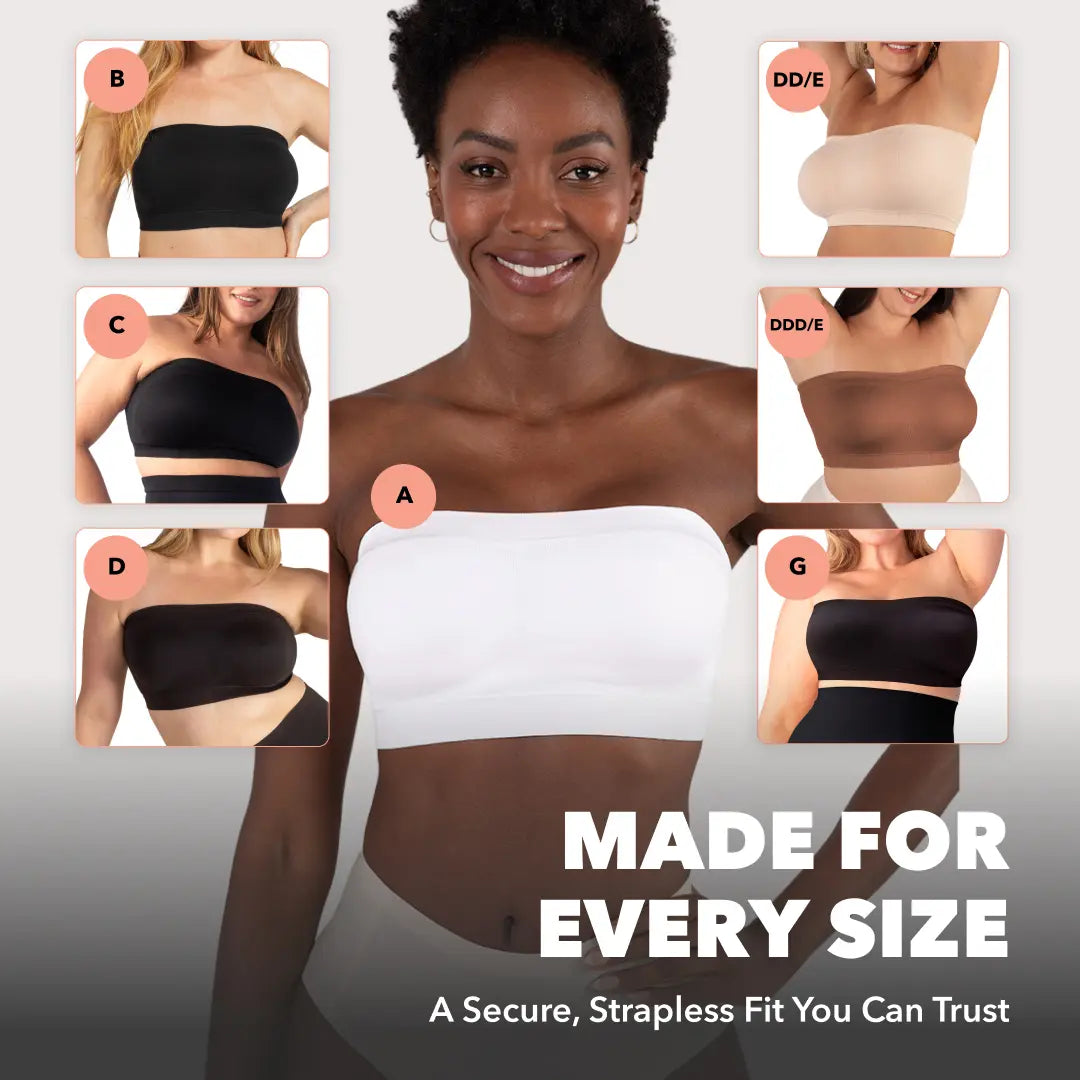 ⏳LAST DAY SALE ONLY ￡11.99!!🔥Aurelle™ No-Slip Convertible Bandeau – 3-Way Wear, Wire-Free & Trusted by 50K+ Women👙🇬🇧