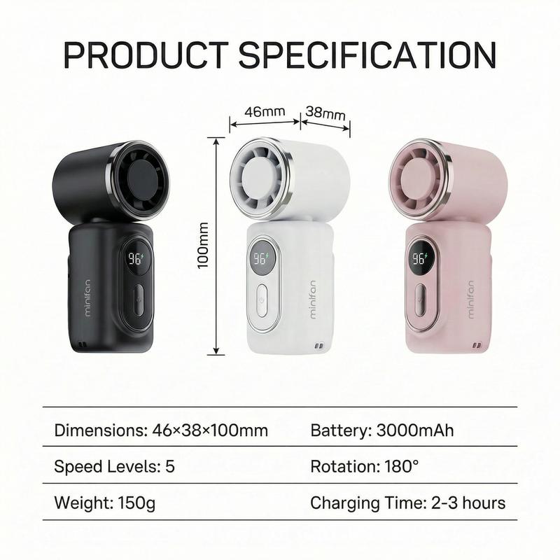 🏖️LAST DAY SALE ONLY ￡13.99!!🎁🔥Zephyra™ 3000mAh USB Clip Fan – 360° Rotatable, Ultra-Portable 🌬️ | For Travel ✈️, Office 💼, Kids 👶 | Clips Anywhere! 🇬🇧