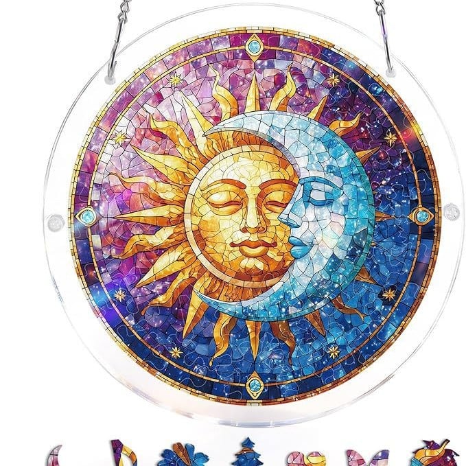🔥LAST DAY SPECIAL PRICE: ONLY ￡10.99!! ☀️🛍️Acrylic Jigsaw Puzzle Suncatcher 80 Pieces