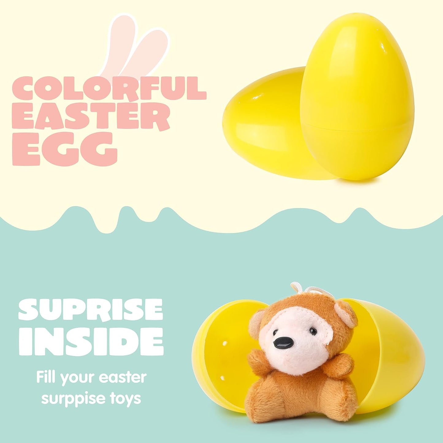 🔥HOT SALE 49% OFF-12/24/36 Pcs Prefilled Easter Eggs, Filled with Plush Animal Toys