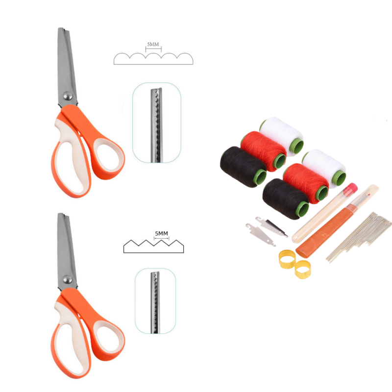 🥳2026 TOP PICK🥳 Pinking Shears Scissors – Stainless Steel, Ergonomic Cushioned Handles – Perfect for Sewing, Quilting & Scrapbooking! 🧵💨