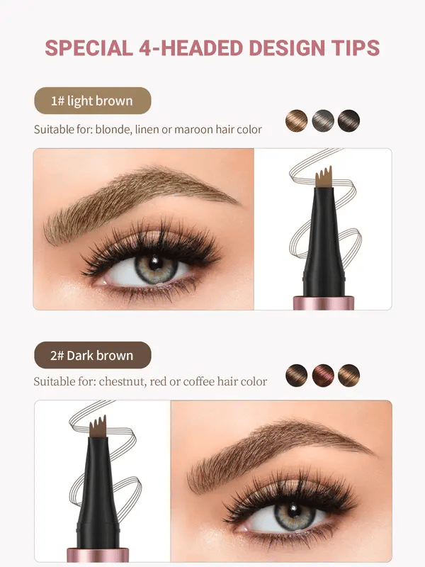 🥳LAST DAY BUY 1 GET 1 FREE💞50K+ SOLD!💥✨3D Natural-Looking Eyebrow Pencil– 4-prong tip creates natural hair-like strokes. Waterproof, smudge-proof & lasts 24h