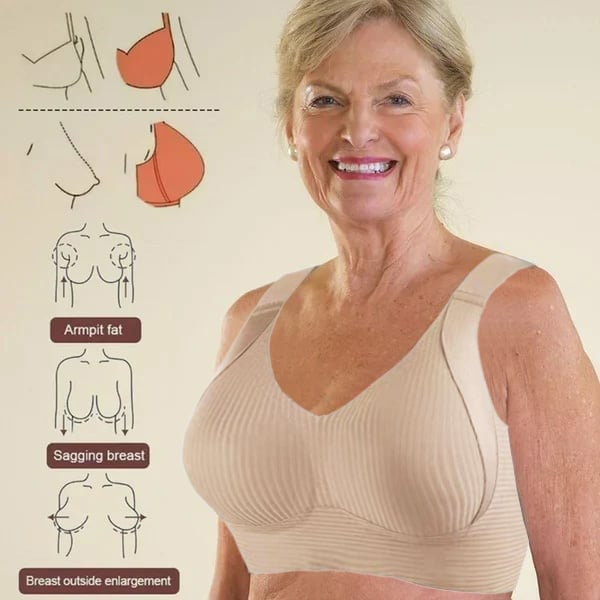 🎁Last Day Buy 1 Get 3 Packs(Each only ￡4.99)🔥Super firming bra | Wire-free push-up bra👍No more sagging breasts