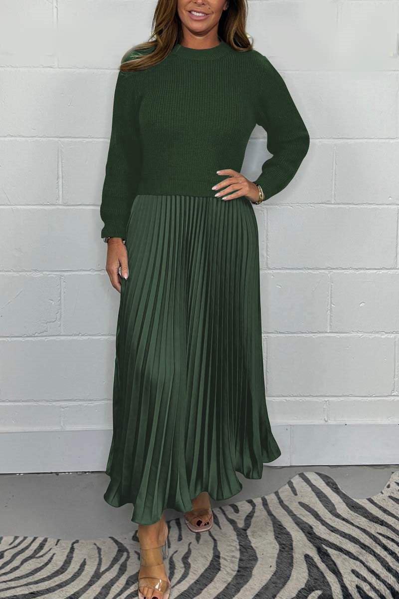 🔥Black Friday Promotion 50% OFF🔥Women’s Stylish and Elegant Round-neck Pleated Dress