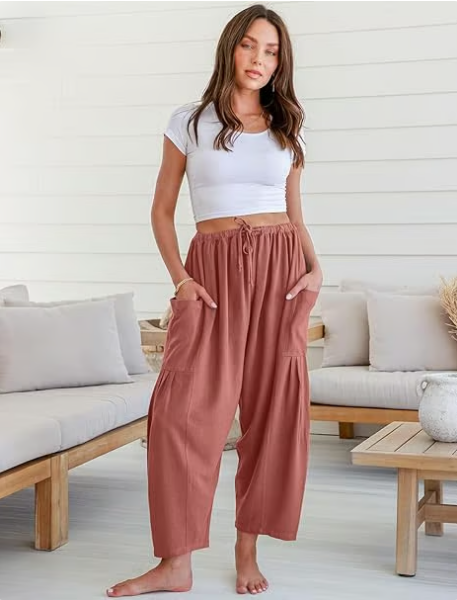🌞🌞Summer Hot Sale 49% OFF -👖Women's Linen Wide Leg Pants with Pockets