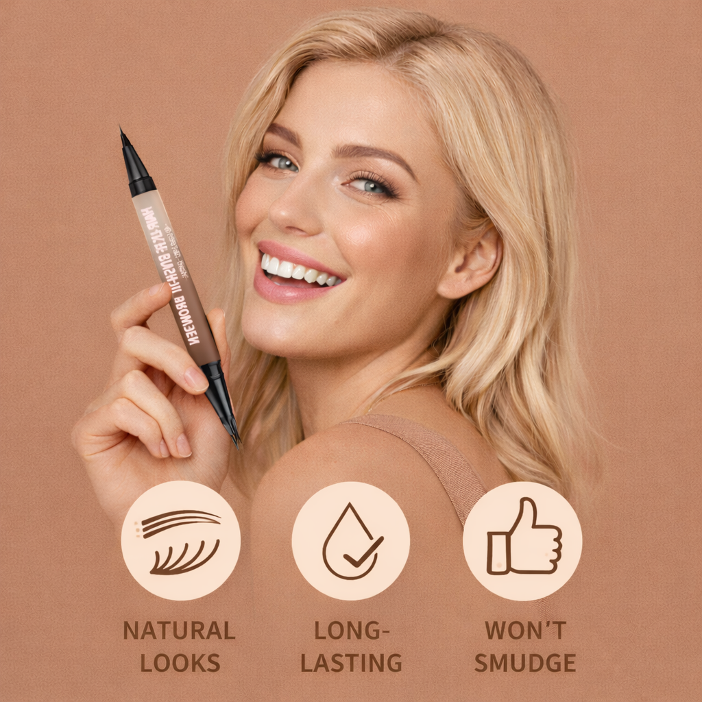 🏆 Last Day Special Price £10.99! 🔥Buy 1 Get 1 Free🔥💥Waterproof & Smudge-Proof Brow Pen👁️‍🗨️