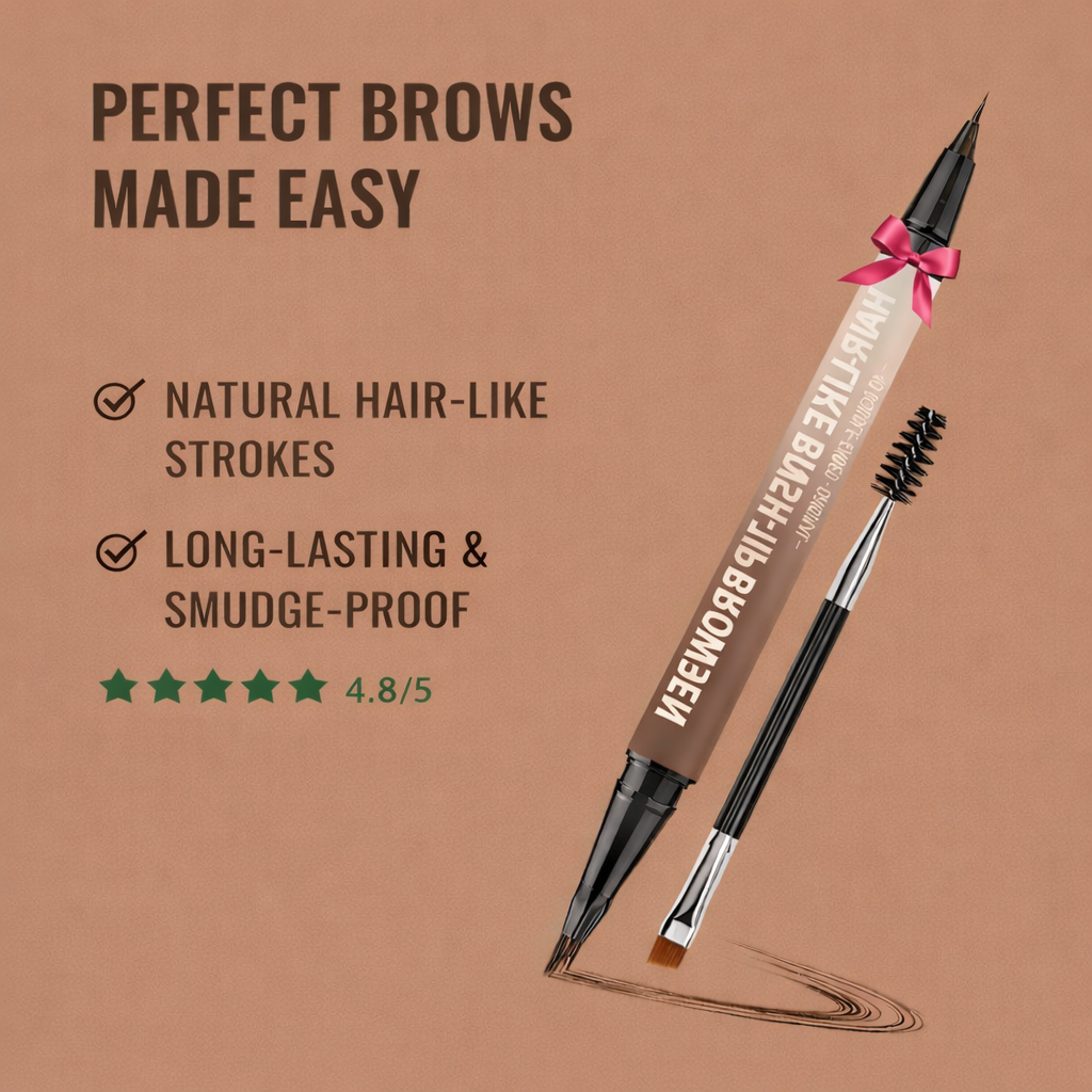 🏆 Last Day Special Price £10.99! 🔥Buy 1 Get 1 Free🔥💥Waterproof & Smudge-Proof Brow Pen👁️‍🗨️