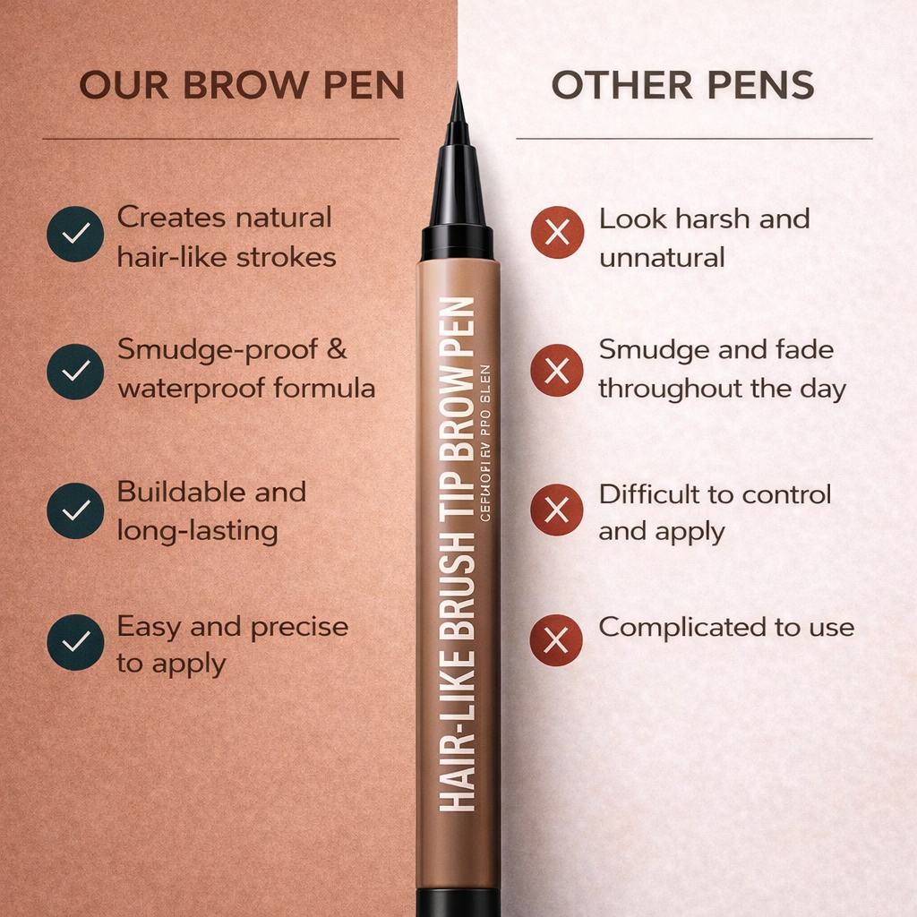 🏆 Last Day Special Price £10.99! 🔥Buy 1 Get 1 Free🔥💥Waterproof & Smudge-Proof Brow Pen👁️‍🗨️