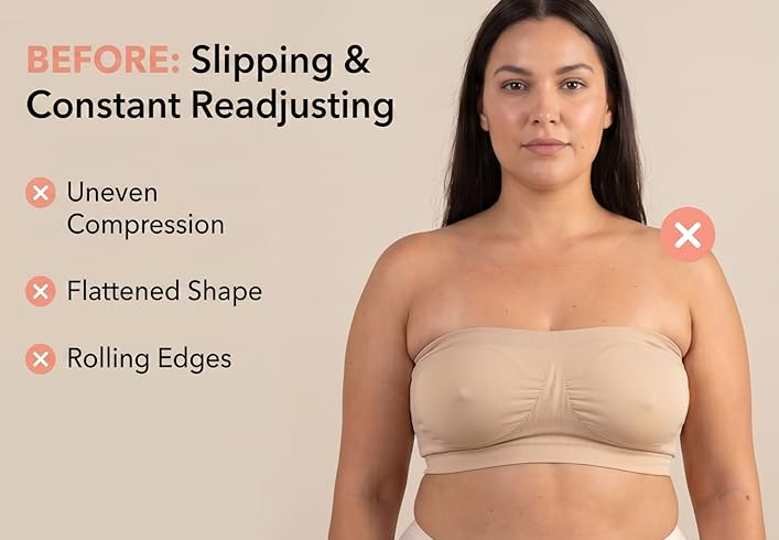 ⏳LAST DAY SALE ONLY ￡11.99!!🔥Aurelle™ No-Slip Convertible Bandeau – 3-Way Wear, Wire-Free & Trusted by 50K+ Women👙🇬🇧1