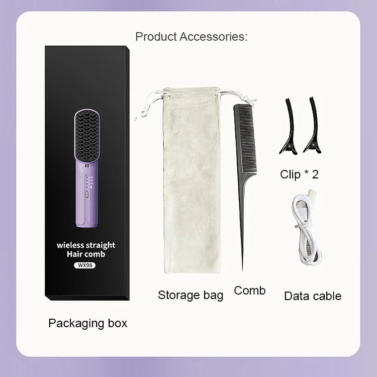 💕USB Cordless Negative Ion Hair Straightening Co💕