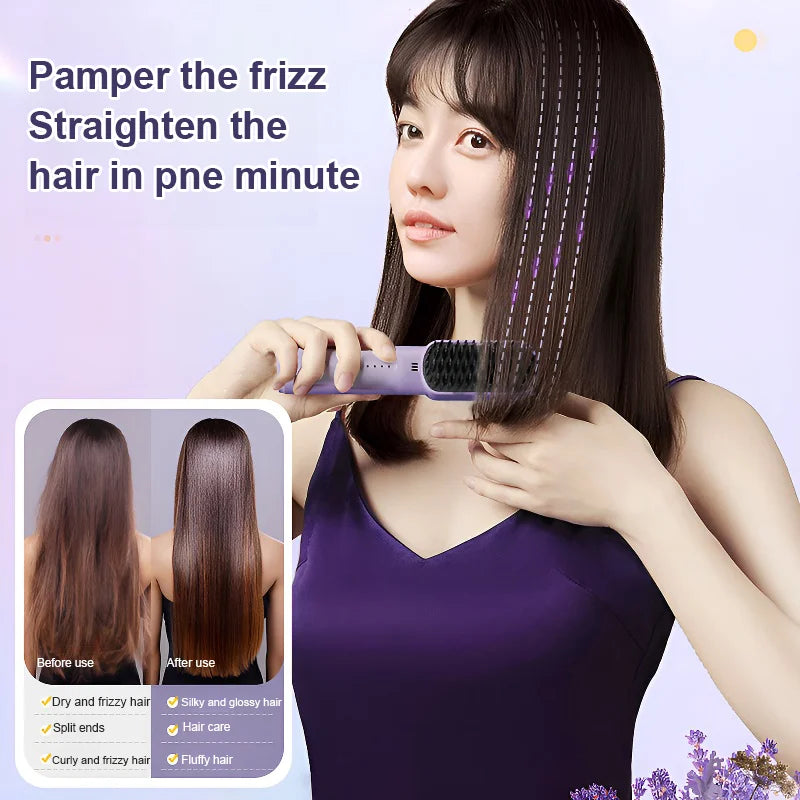 💕USB Cordless Negative Ion Hair Straightening Co💕