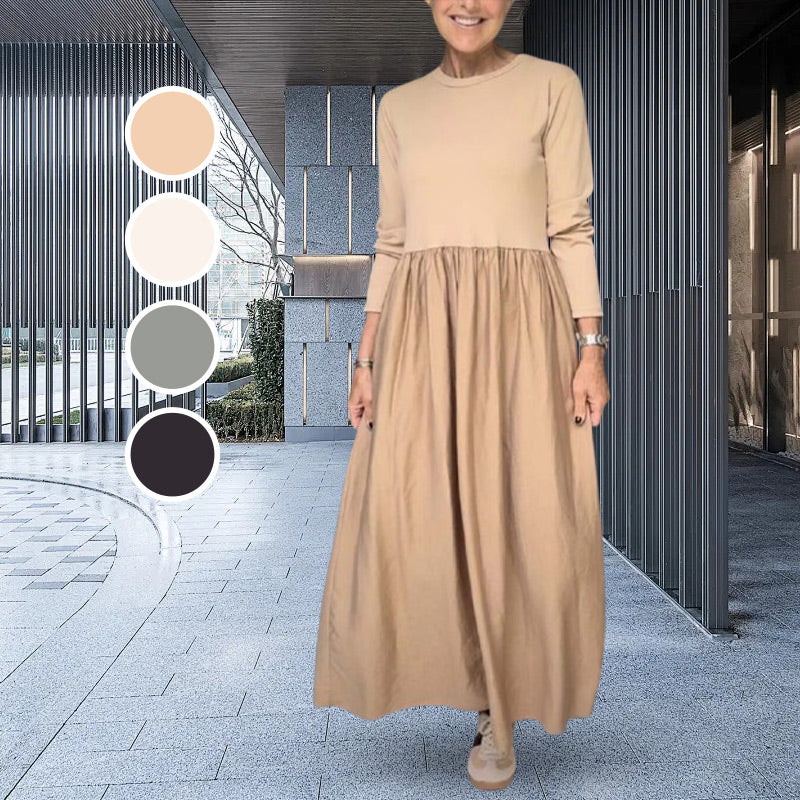 🎉🔥Biggest Sale -60% OFF🔥Flowy Knit Midi Dress with Full Sleeves