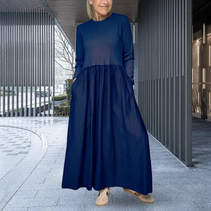 🎉🔥Biggest Sale -60% OFF🔥Flowy Knit Midi Dress with Full Sleeves