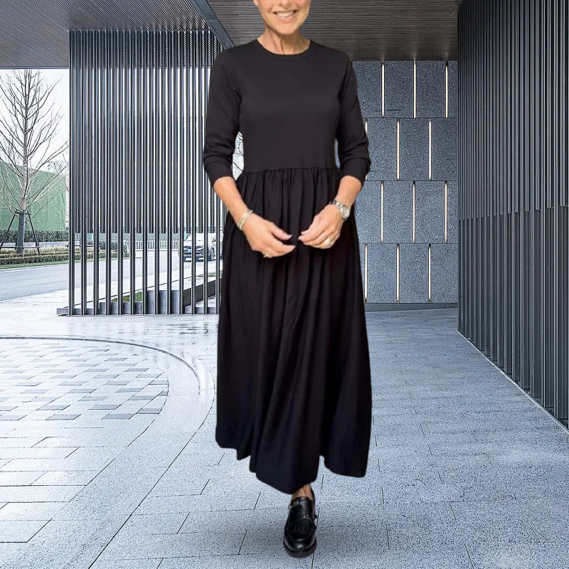 🎉🔥Biggest Sale -60% OFF🔥Flowy Knit Midi Dress with Full Sleeves