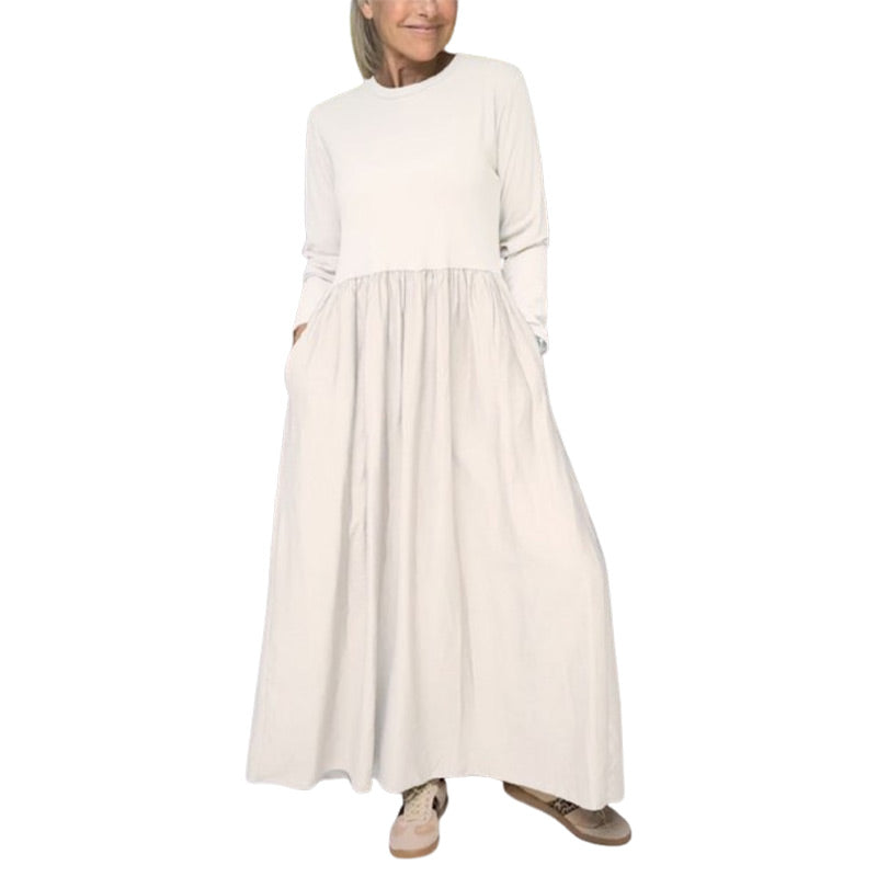 🎉🔥Biggest Sale -60% OFF🔥Flowy Knit Midi Dress with Full Sleeves
